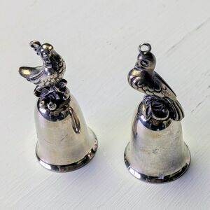 2 Reed And Barton Silver Bells Christmas Ornaments